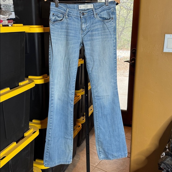 Abercrombie & Fitch Emma Low Rise Bootcut Jeans 2L W26 L35 Long Rare Y2K - Picture 3 of 9